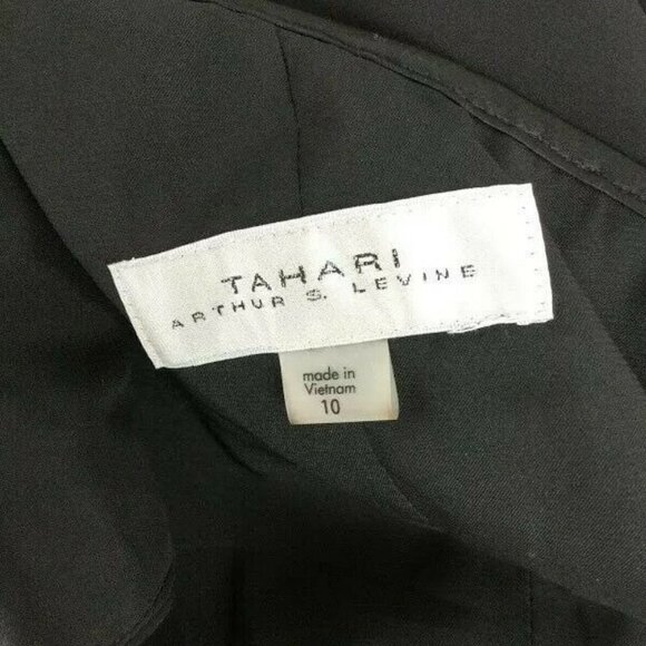 TAHARI by ASL Sequin Overlay black dress - Picture 9 of 11